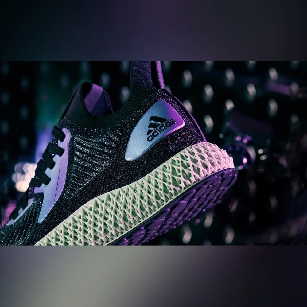 Adidas Men’s Alphaedge 4D in black iridescent size 8‎ running shoes